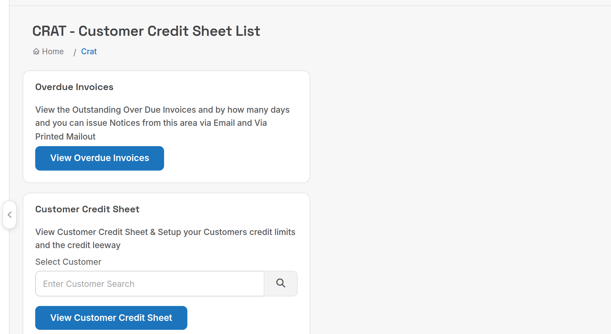 CRAT landing page
