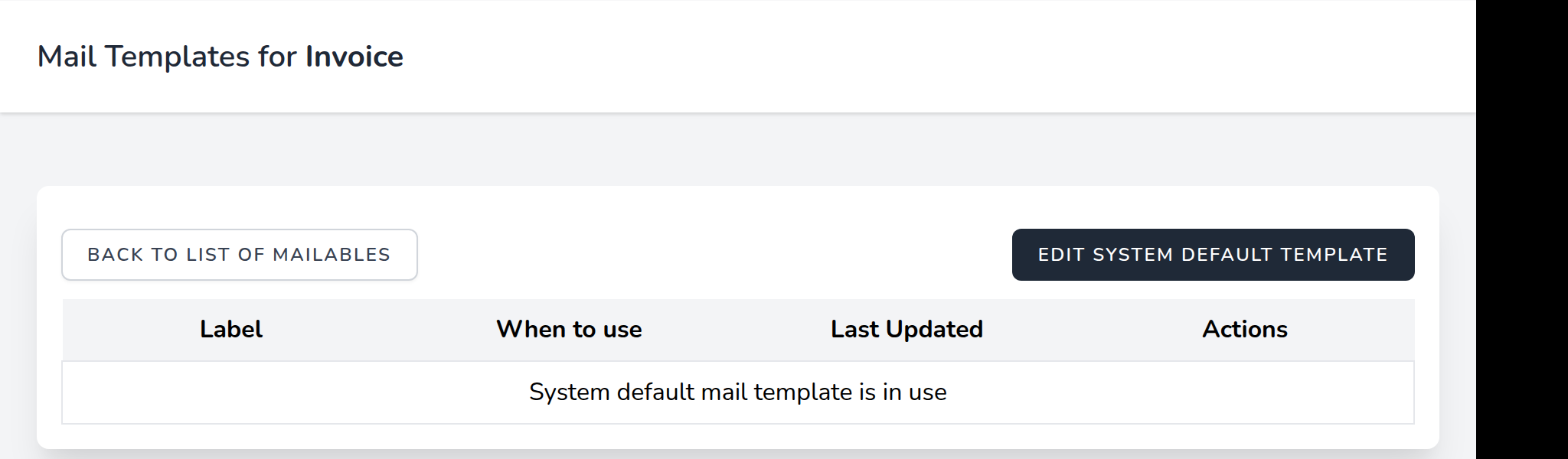 Mail Templates for Invoice