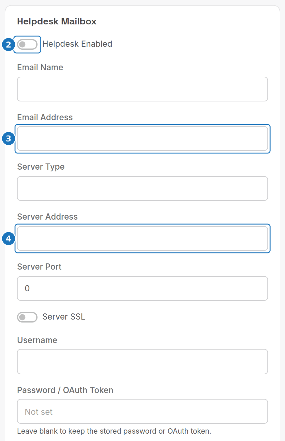 Helpdesk Mailbox card