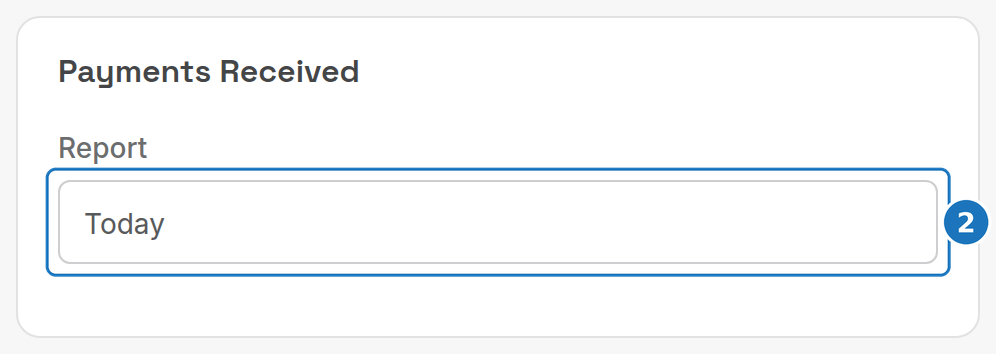 Failed Payments report criteria