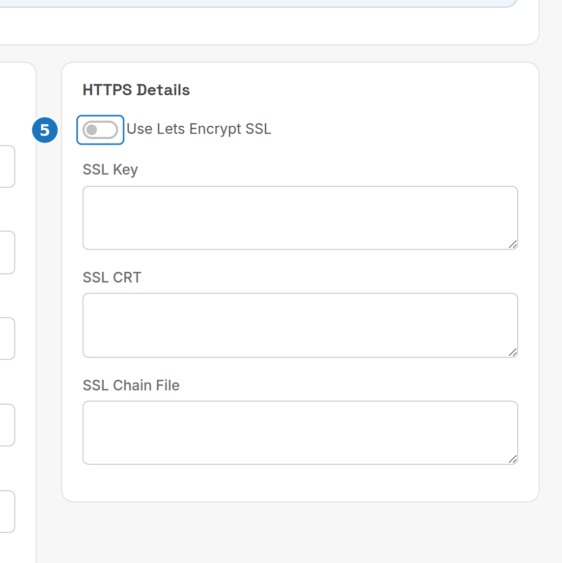 HTTPS Details card