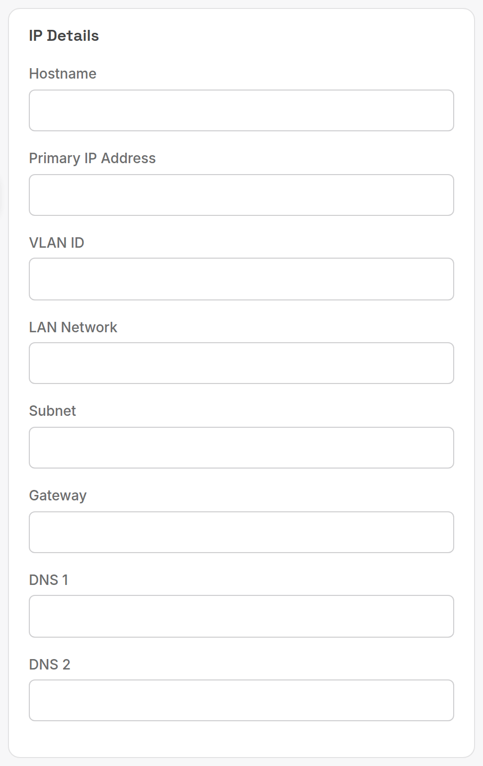 IP Details card