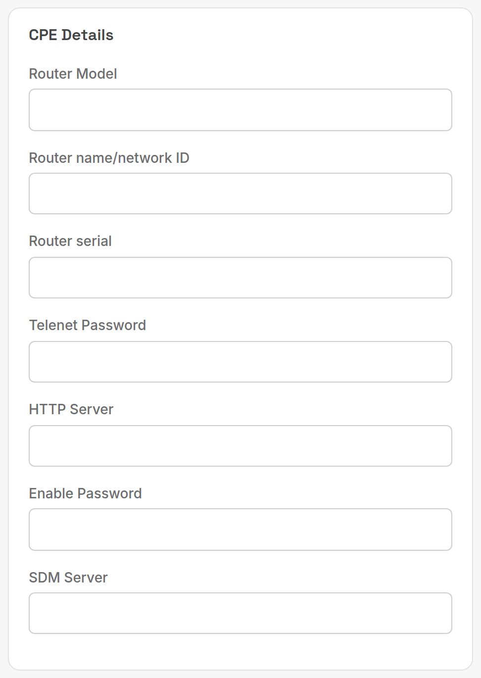 CPE Details card
