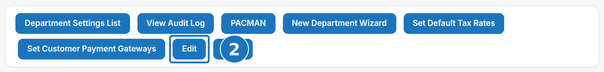 Department action bar with the Edit button