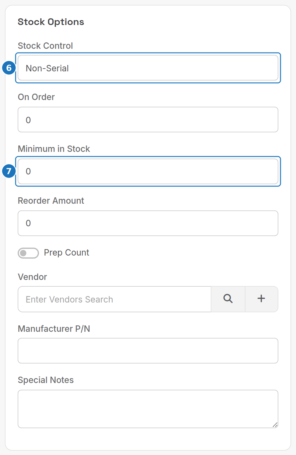 Stock Options card